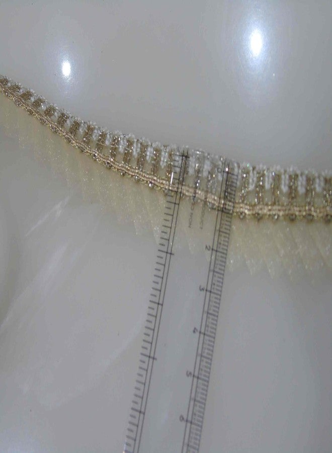 Strala Golden Color Laces For Dresses, Sarees, Lehenga, Suits, Bags, Decorations, Borders, Crafts And Home Decor,Blouse (9Mtr) Design-211 (Premium Golden). - Image 3